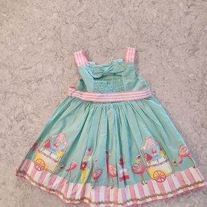 Monsoon girls teal dress - size 12 to 18 months